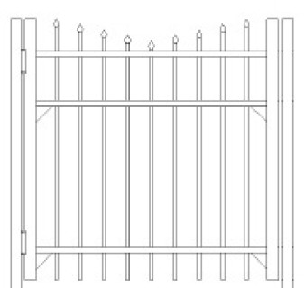 84 Inch Newport Industrial Standard Gate