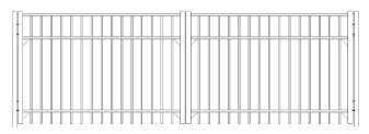 54 Inch Saybrook Residential Wide Double Gate