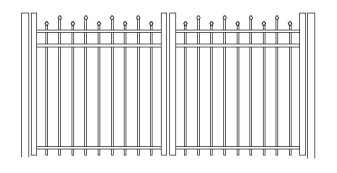72 Inch Hiram Residential Double Gate