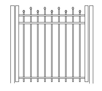 72 Inch Hiram Residential Standard Gate