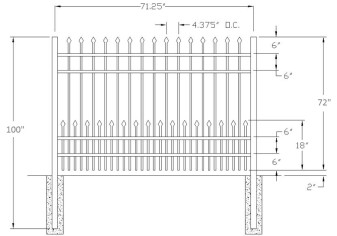 Residential Doggie Panel Aluminum Fence | Fence-Depot