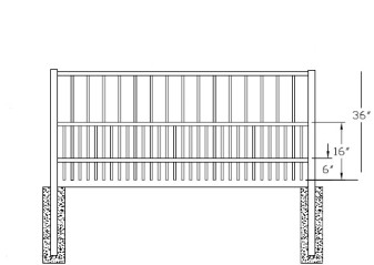 36 Inch Residential Doggie Panel Aluminum Fence