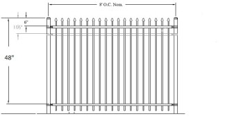 48-Inch Classic Commercial Steel Fence