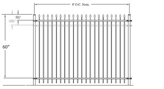 60-Inch Classic Residential Steel Fence