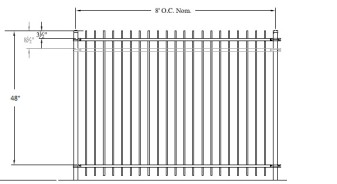 48-Inch Genesis Residential Steel Fence