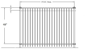 48-Inch Majestic Residential Steel Fence