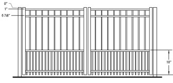60 Inch Auburn Residential Puppy-Picket Double Gate