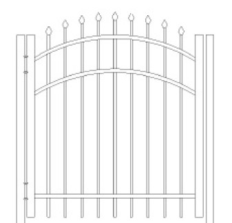36 Inch Bennington Commercial Arched Gate