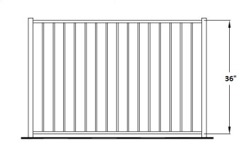 36 Inch Solon Commercial Aluminum Fence