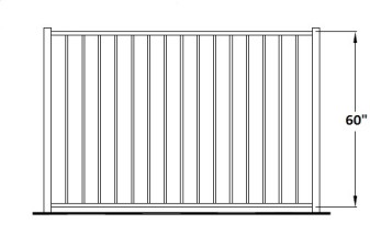 60 Inch Solon Concealed Fastener Aluminum Fence