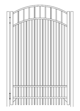 96 Inch Horizon Commercial Arched Gate