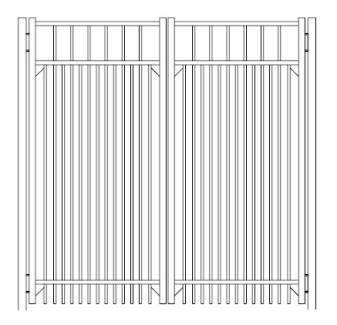 96 Inch Horizon Commercial Double Gate
