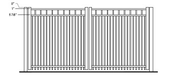 54 Inch Hudson Residential Double Gate