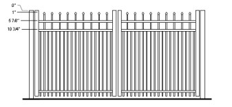 54 Inch Ravenna Residential Double Gate