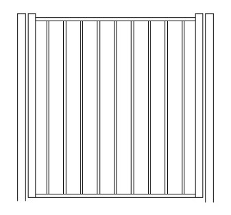 48 Inch High Solon Commercial  Standard Gate-Pool