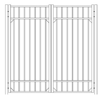 96 Inch Storrs Commercial Double Gate