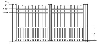 72 Inch Aurora Commercial Puppy-Picket Double Gate