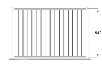 54 Inch Solon Industrial Aluminum Fence