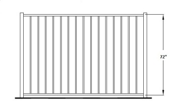 72 Inch Solon Industrial Aluminum Fence