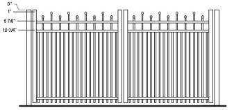 42 Inch Kent Commercial Double Gate