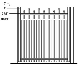 72 Inch Kent Commercial Standard Gate