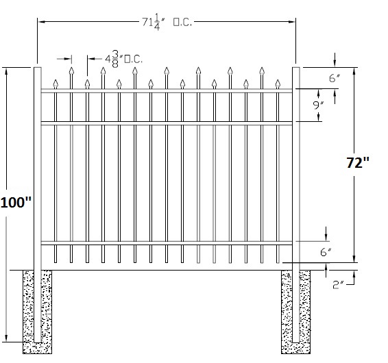 Berkshire Commercial Aluminum Fence | Fence-Depot