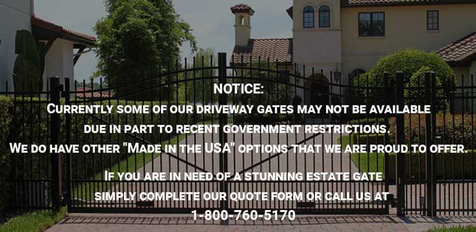 metal driveway gate