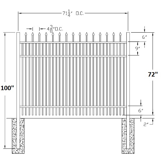 Falcon Commercial Aluminum Fence | Fence-Depot