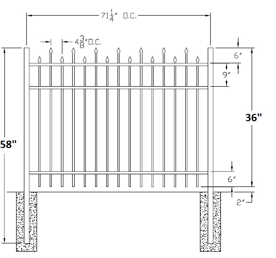 Berkshire Residential Aluminum Fence | Fence-Depot