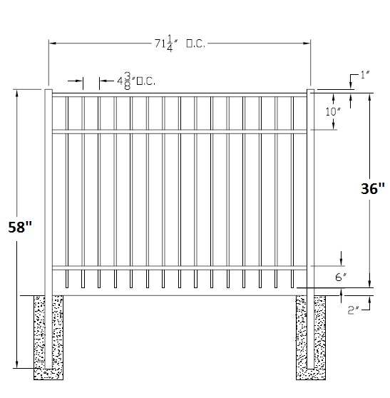 Saybrook Residential Aluminum Fence | Fence-Depot