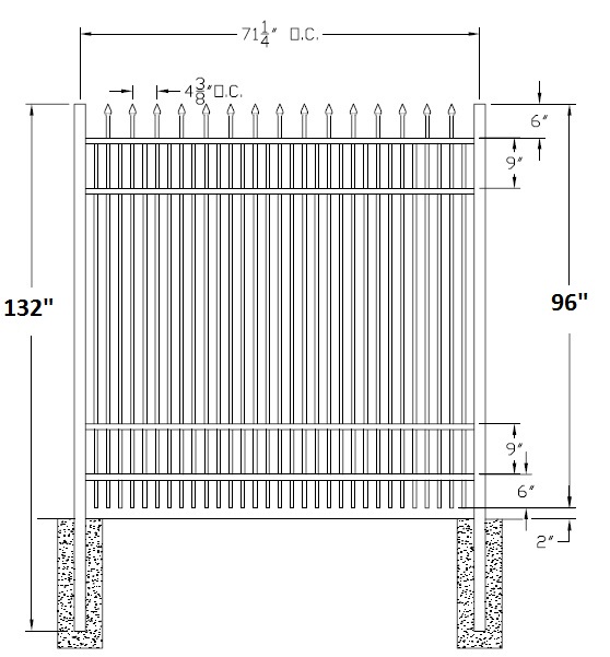 Falcon Commercial Aluminum Fence | Fence-Depot