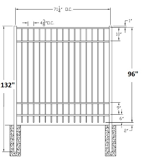 Saybrook Commercial Aluminum Fence | Fence-Depot