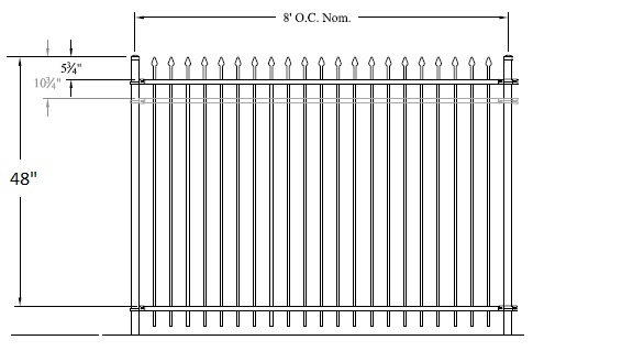 Classic Residential Rackable Welded Steel Fence | Fence-Depot