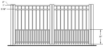 Auburn Puppy Picket Double Gate