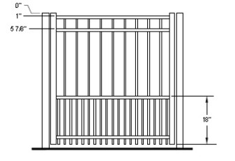 Auburn Puppy Picket Standard Gate