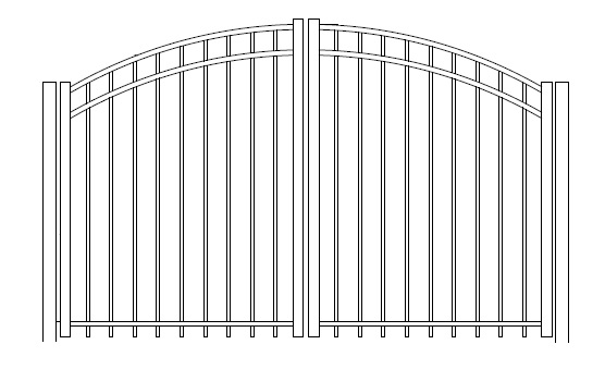 Auburn Rainbow Arched Double Gate