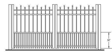 Hiram Puppy Picket Double Gate