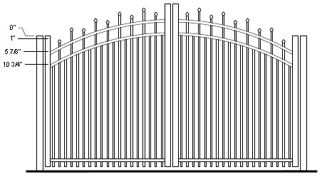 Kent Rainbow Arched Double Gate