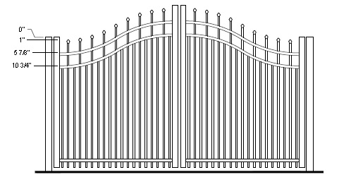 Ravenna Bell Curve Arched Double Gate
