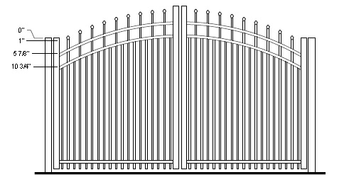 Ravenna Rainbow Arched Double Gate