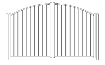 Solon Rainbow Arched Double Gate