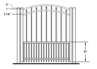 Windham Puppy Picket Arched Gate