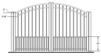 Windham Puppy Picket Rainbow Arched Gate