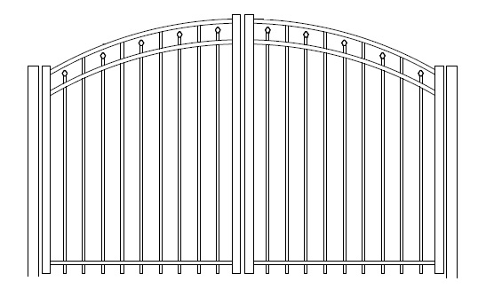 Windham Rainbow Arched Double Gate