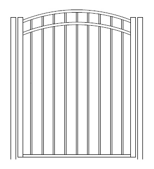 Auburn Concealed Fastener Arched Gate