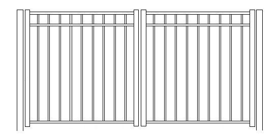 Auburn Concealed Fastener Double Gate