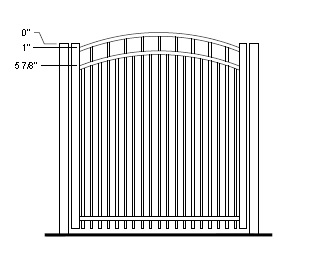 Hudson Concealed Fastener Arched Gate
