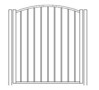 Solon Concealed Fastener Arched Gate