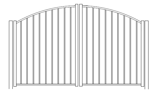 Solon Concealed Fastener Rainbow Arched Double Gate