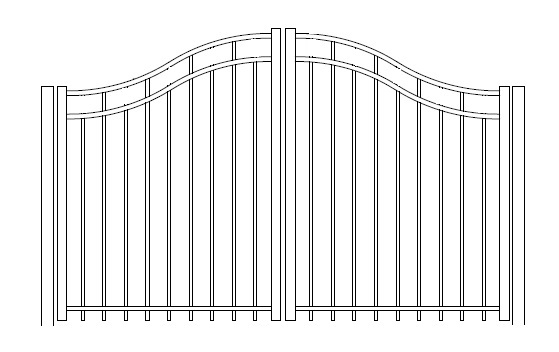 Fairview Bell Curve Arched Double Gate